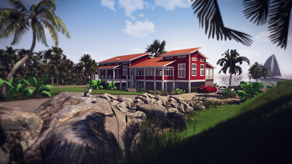 Beach House 3D Render