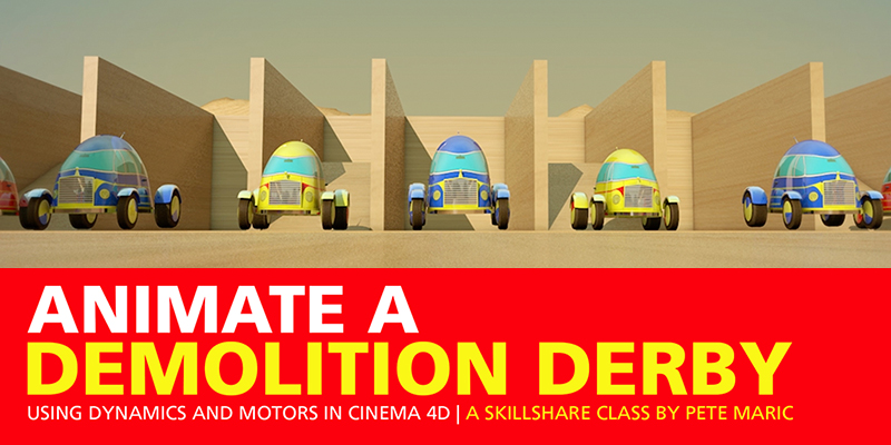 Demolition Derby Using Motors in Cinema 4D